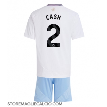 Aston Villa Matty Cash #2 Maglia Gara Trasferta Repliche 2024-25 Bambino